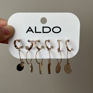 NWT Aldo gold earrings set